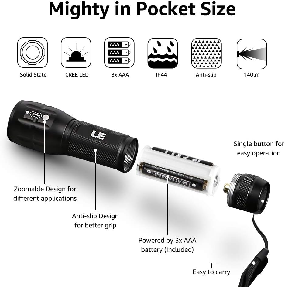 ESPECTACULAR MINI LINTERNA LED TACTICA MULTITAREAS