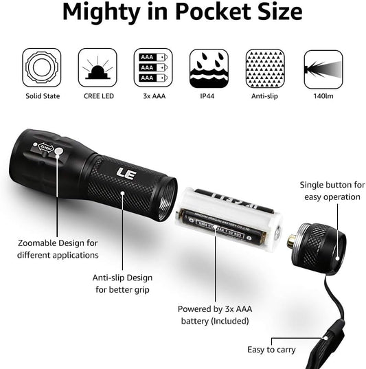 ESPECTACULAR MINI LINTERNA LED TACTICA MULTITAREAS